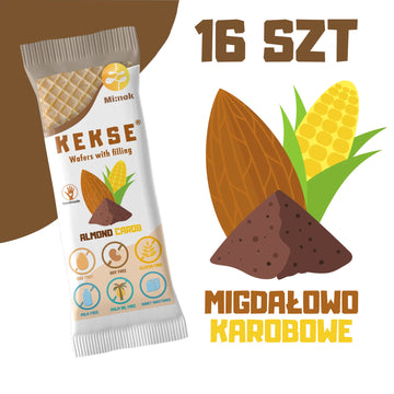 KEKSE Wafle migdałowo-karobowe 16 szt.