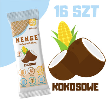 KEKSE Wafle Kokosowe 16 szt.