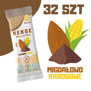 KEKSE Wafle migdałowo-karobowe 32 szt.