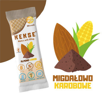 KEKSE Wafle migdałowo-karobowe