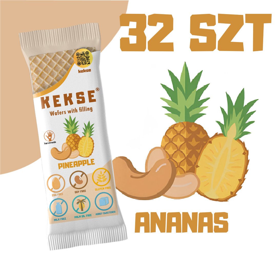 KEKSE Wafle Ananasowe 32 szt.