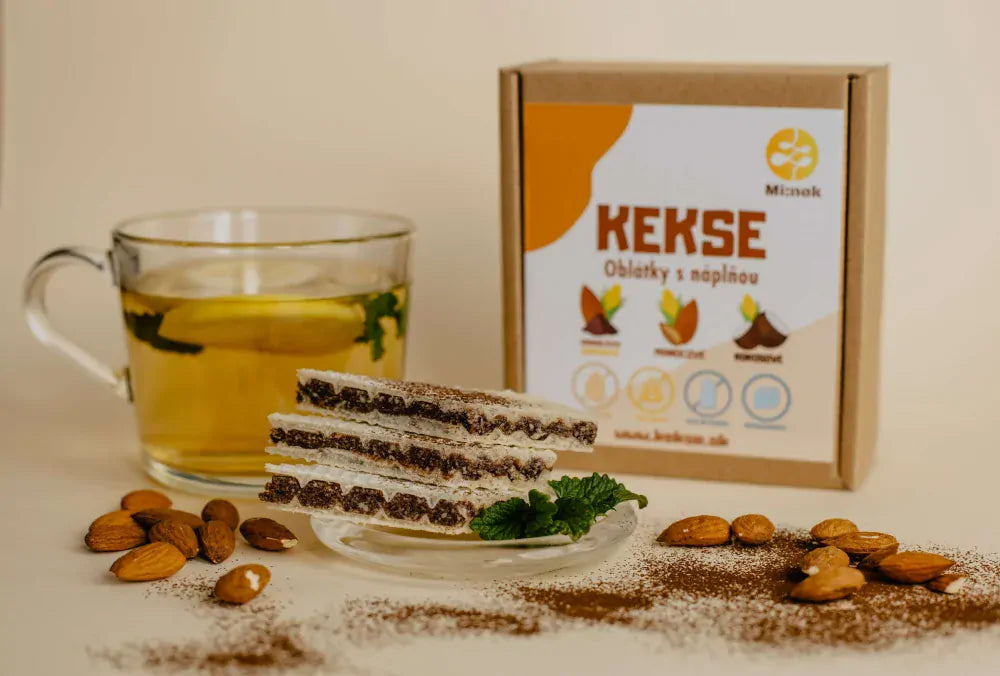 KEKSE Wafle migdałowo-karobowe 16 szt.