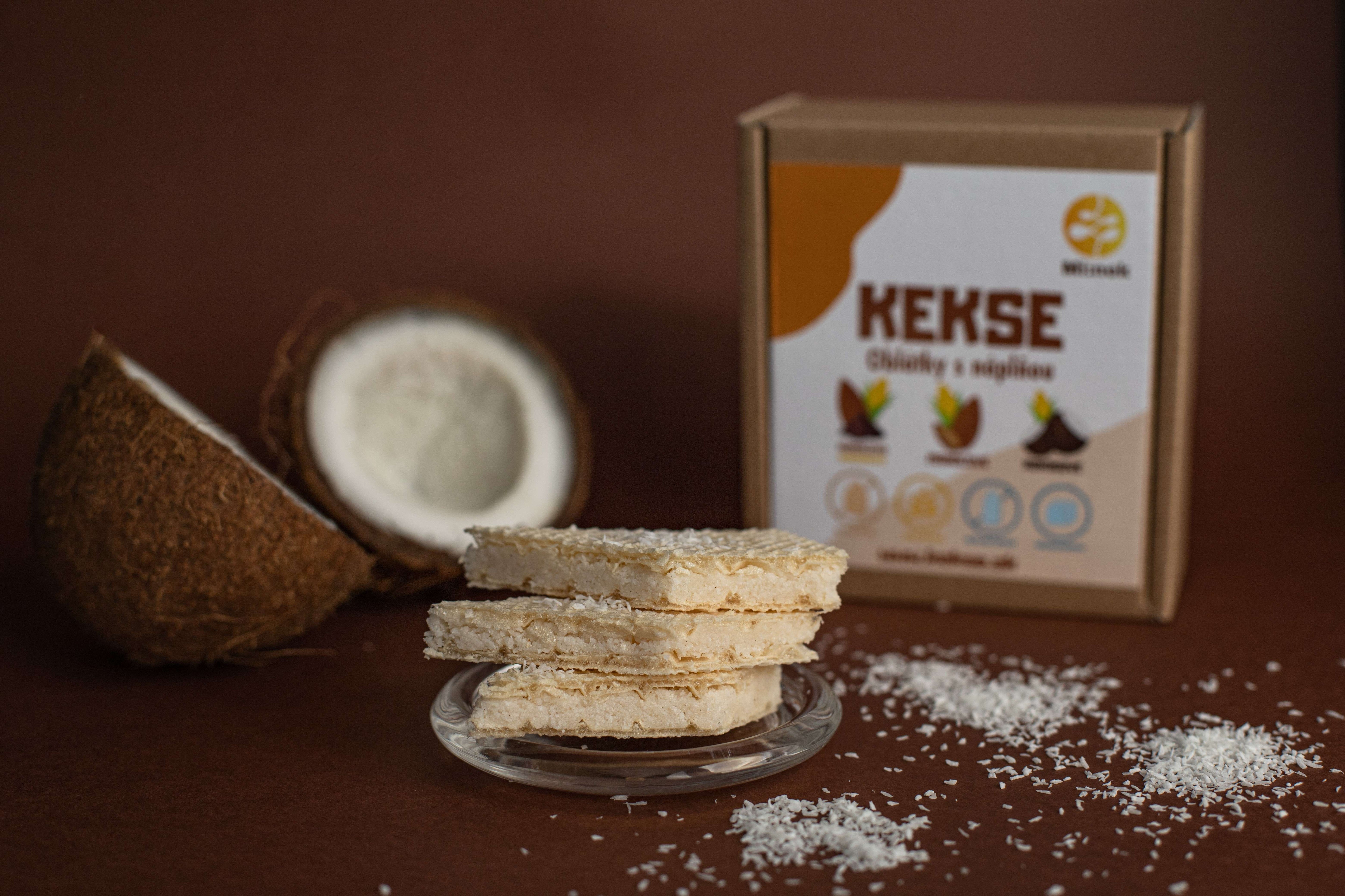 KEKSE Wafle Kokosowe 16 szt.