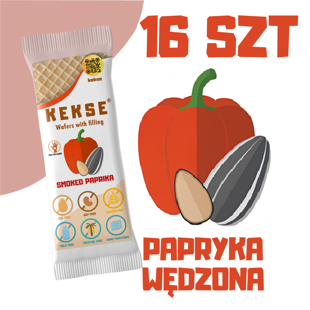 KEKSE Wafle z wędzoną papryką 16 szt.