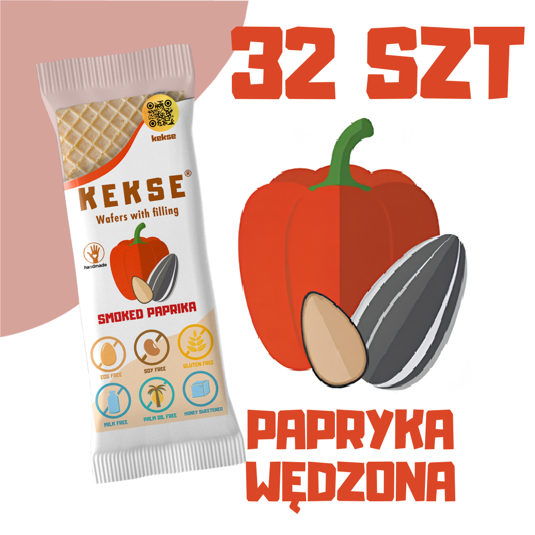 KEKSE Wafle z wędzoną papryką 32 szt.