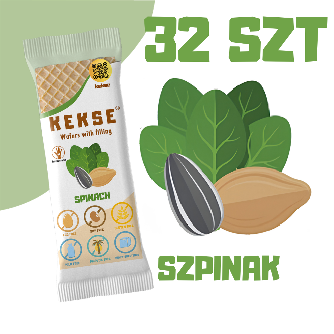 KEKSE Wafle Szpinakowe 32 szt.