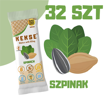 KEKSE Wafle Szpinakowe 32 szt.