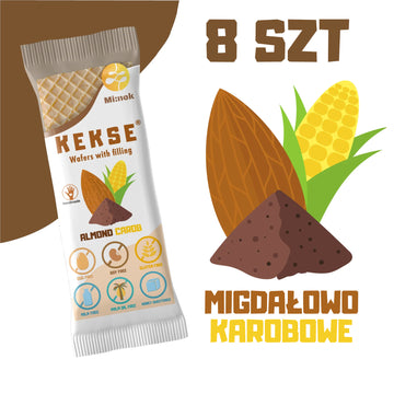KEKSE Wafle migdałowo-karobowe 8 szt.