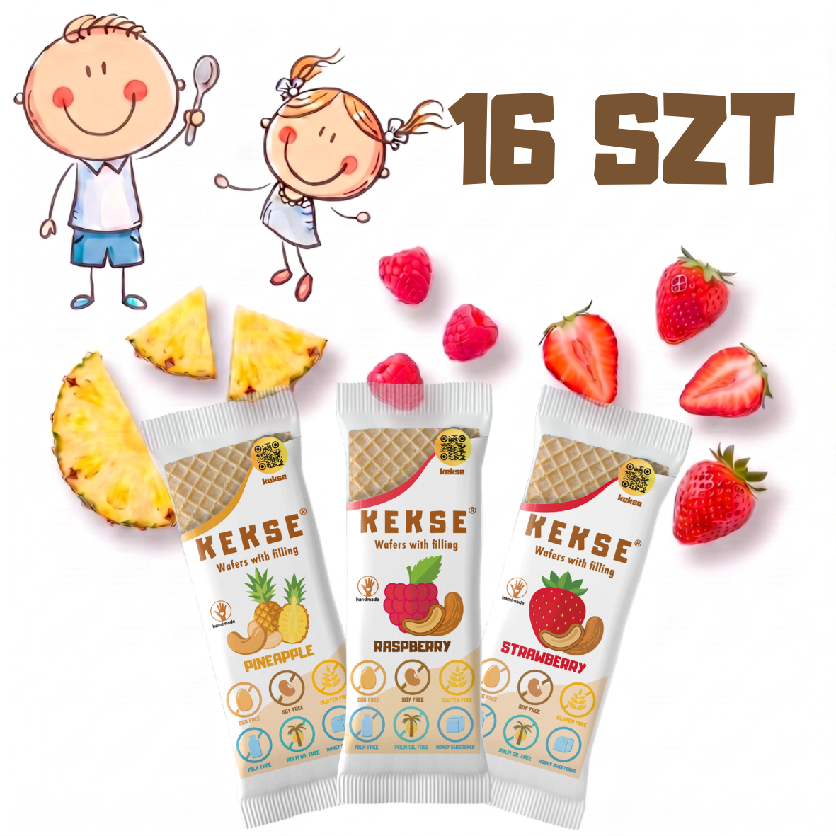KEKSE Mix owocowy 16 szt.