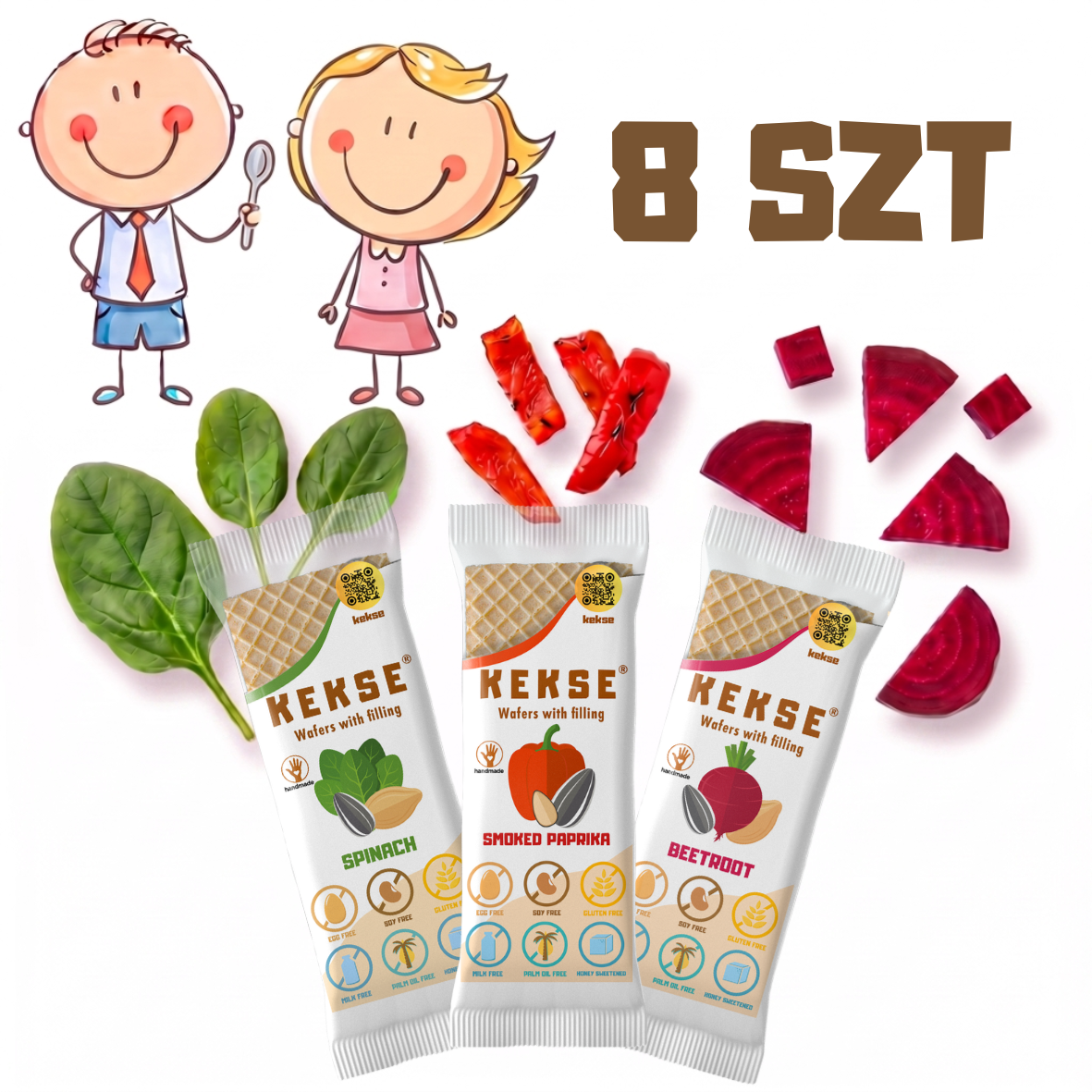 KEKSE Słony mix 8 szt.