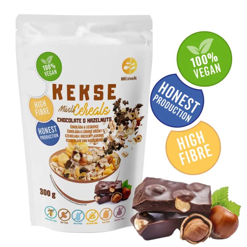 KEKSE Musli Czekolada+Orzechy Laskowe 300g