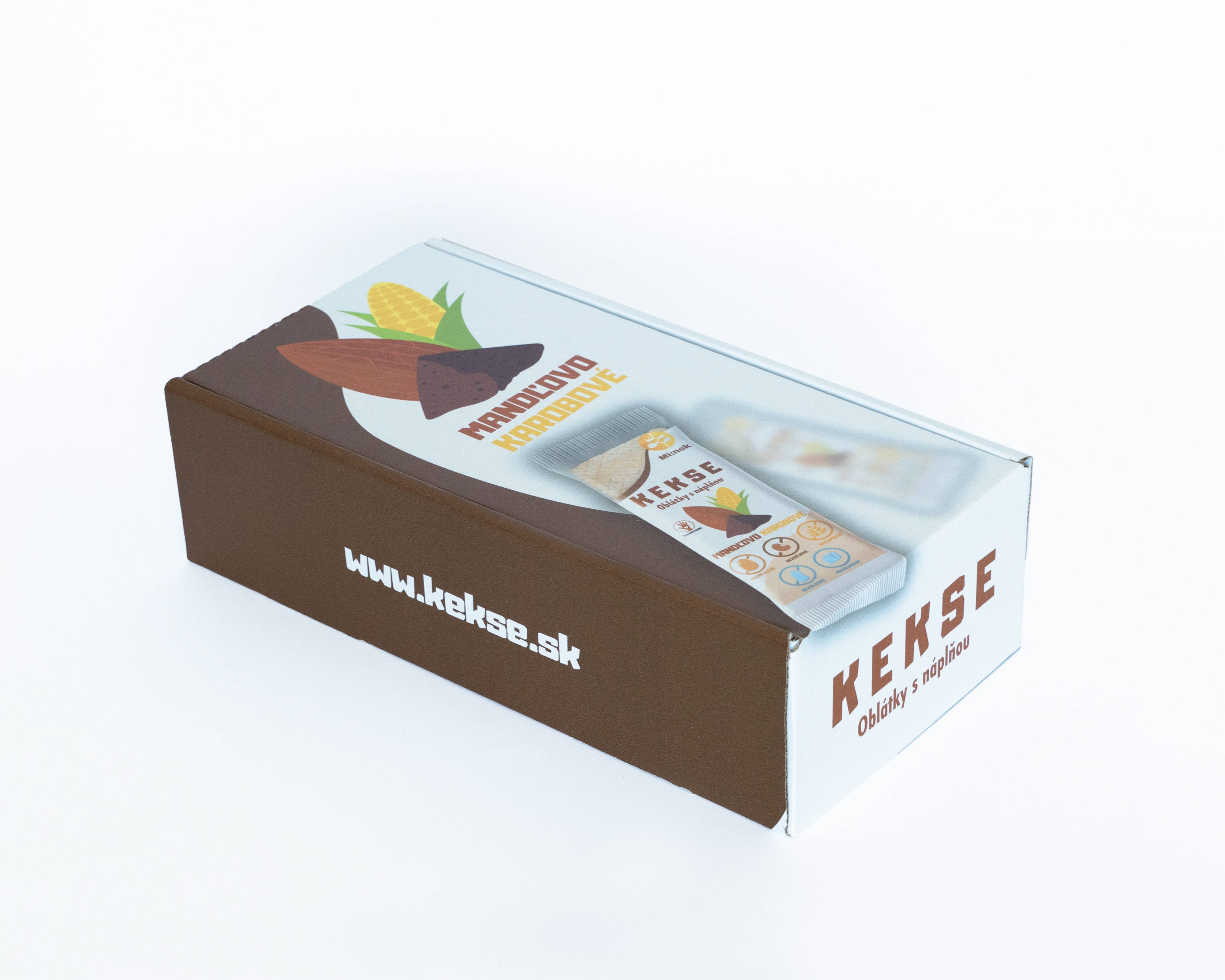 KEKSE Wafle migdałowo-karobowe 16 szt.