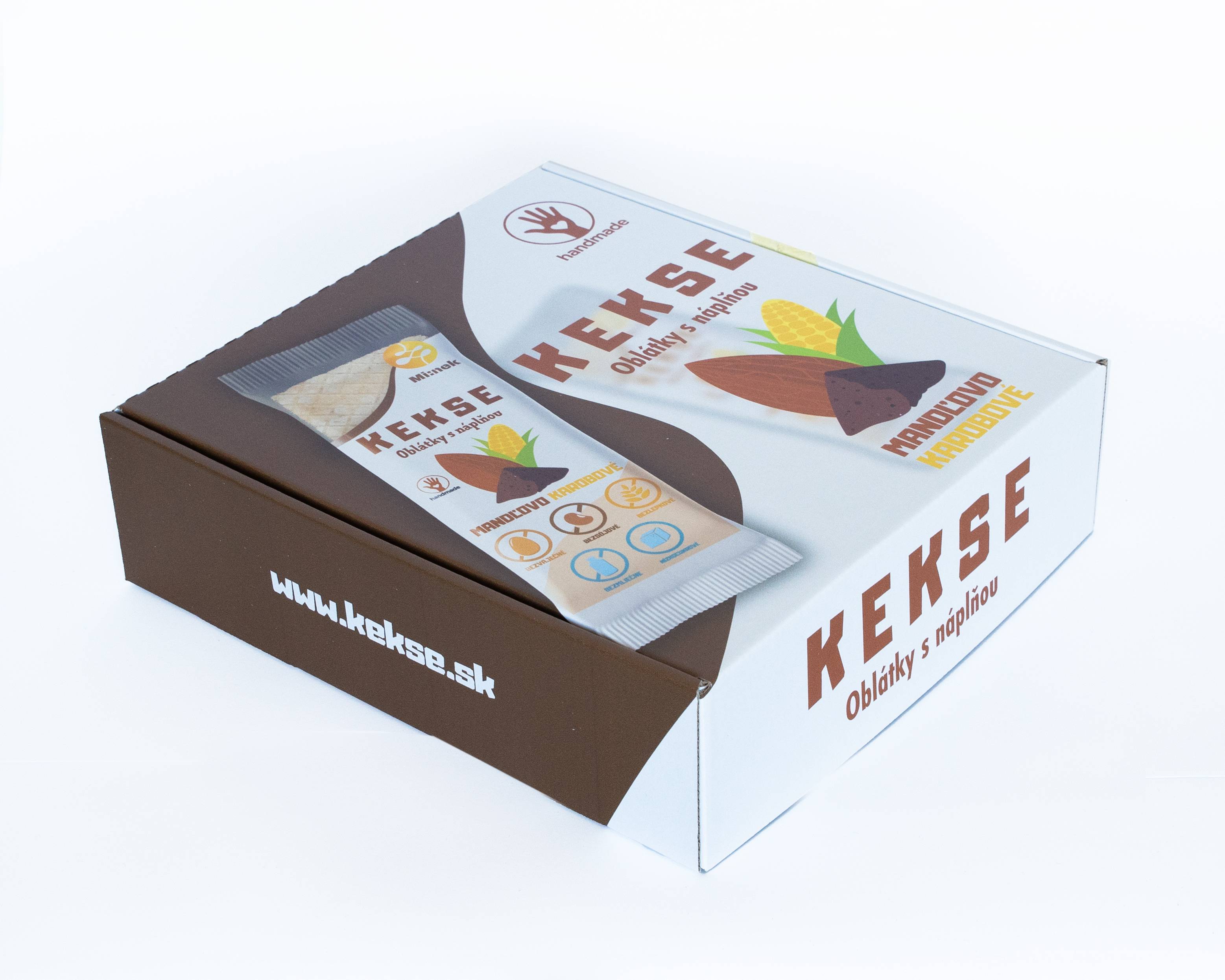 KEKSE Wafle migdałowo-karobowe 32 szt.