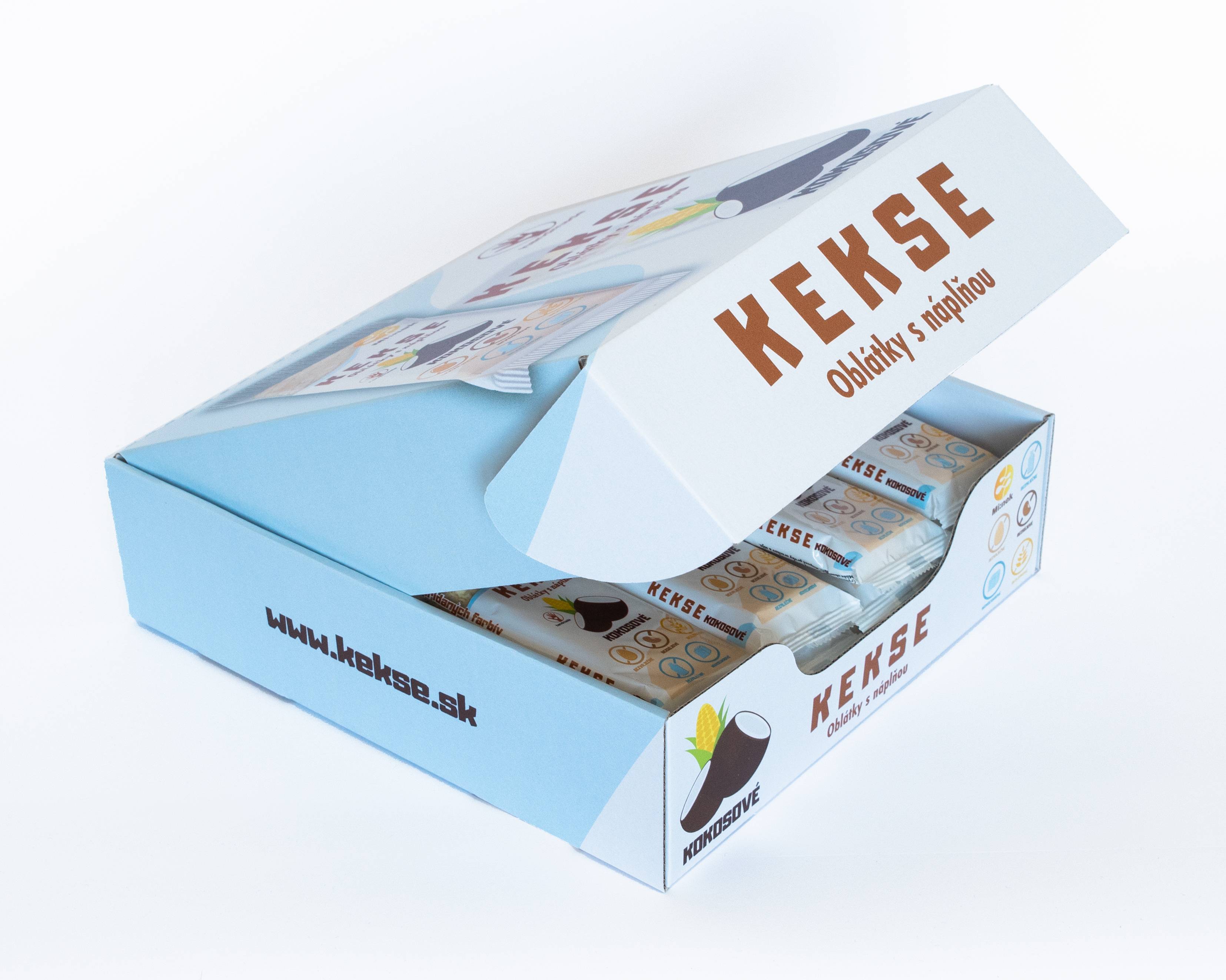 KEKSE Wafle Kokosowe 32 szt.