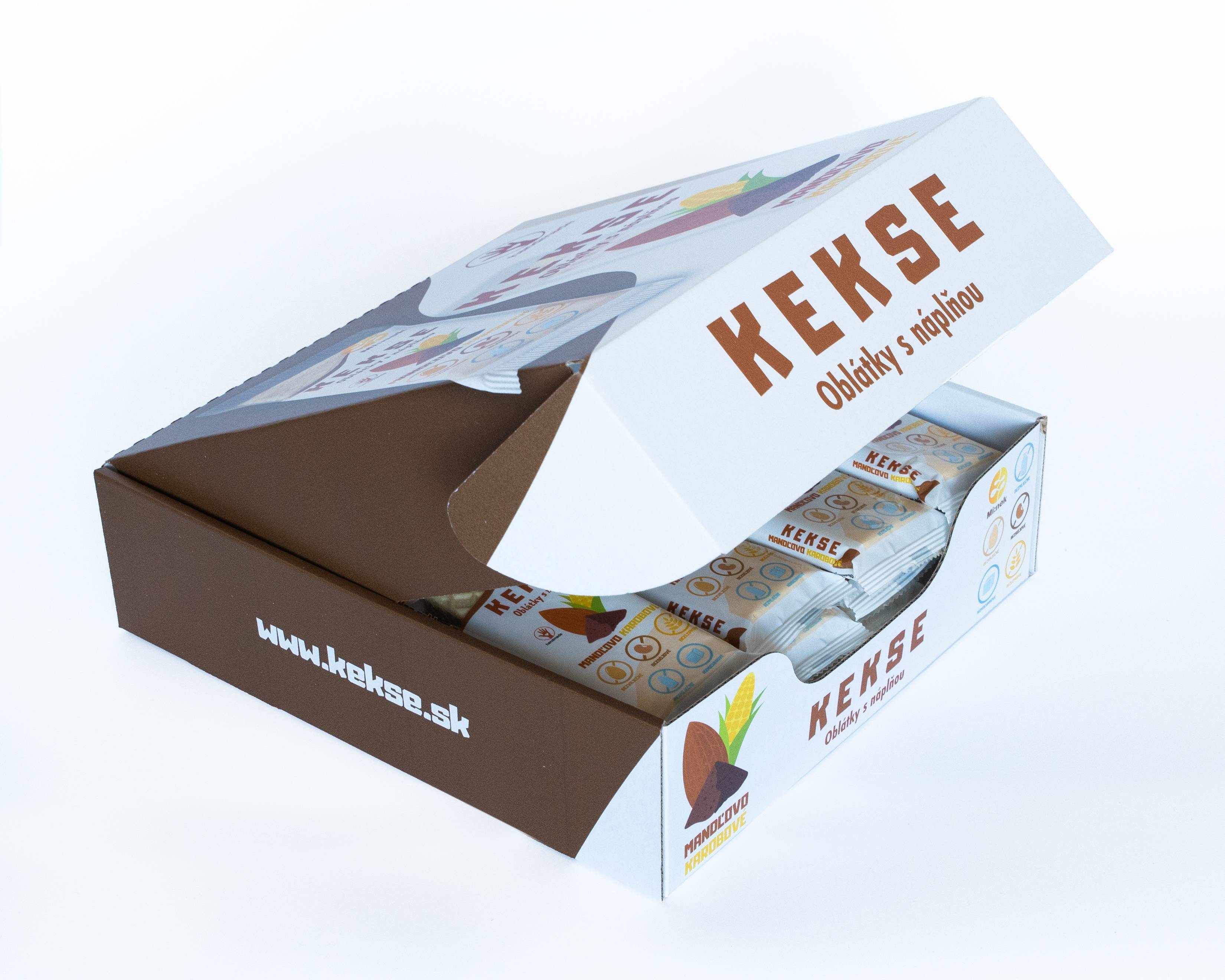 KEKSE Wafle migdałowo-karobowe 32 szt.